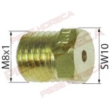 Duza arzator aragaz, filet M8x1, hexagon de 10, orificiu de Ø 1,85mm