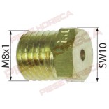 Duza arzator aragaz, filet M8x1, hexagon de 10, orificiu de Ø 0.5mm