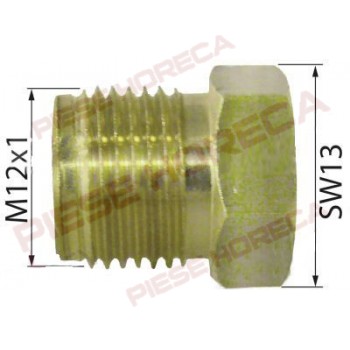 Duza arzator aragaz EMMEPI, filet de M12x1, gaura de 0,95mm, hexagon de 13 