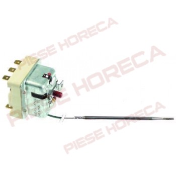 Termostat de siguranta cuptoare, grill, PALUX, termperatura setata 365◦C, resetabil, 3 contacte (poli), 20A, lungime capilar 1190mm, dimensiuni senzor Ø4mm x 100mm. Cod EGO 55.32573.100, 5532573100 
