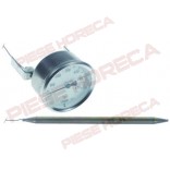 Termometru cuptor pizza ITALFORNI, montare pe Ø 60mm, temperaturi masurate 0-600oC, dimensiuni senzor de temperatura 8x150mm, lungime capilar-760mm. Cod catalog producator 86501001  