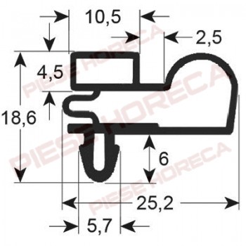 Garnitura usa masa rece DESMON, MONDIAL, profil 9010, lungime-620mm, latime 515mm