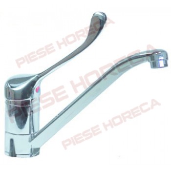 Baterie monobloc cu  levier de comanda lung, posibilitate de actionare la cot, cromata