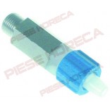 Valva non-retur pentru pompe peristaltice,  intrare cu furtun de 5x8mm, iesire cu filet de 1/8”, lungime- 70mm