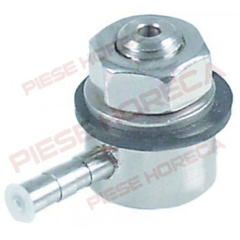 Conector  alimentare detergent,  pentru  tanc masina de spalat vase, stut furtun Ø4mm, filet de M10x1,5. Material INOX