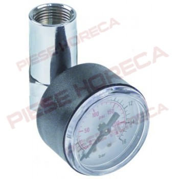 Manometru verificare presiuni de erogare, presiuni masurate 0-16bar, diametrul de Ø40mm, fixare pe filet de 3/8”