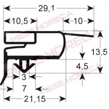 Garnitura frigider, congelator, ILSA, WHIRLPOOL, profil 9773, dimensiuni exterioare: lungime-1539, latime-659mm, dimensiuni interioare( la varful sageti de fixare): lungime- 1526mm, latime- 646mm