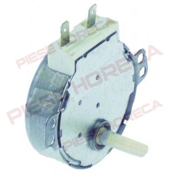 Motor cu reductor cuptor cu microunde, producator SYNCHRONOUS,  tip SM-16E, putere 3W, alimentare 220-240V AC 50/60Hz, 30/36rpm, ax ø 6x3,5mm 