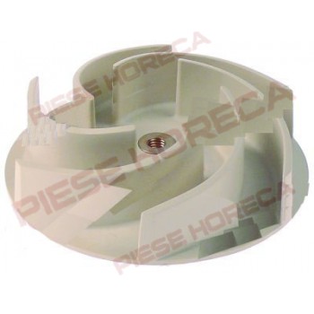 turbina masina spalat vase Comenda, Hoonved, Silanos,  ø 120 mm, inaltime 43mm, pentru pompa tip  ZF800DX,  ø ax 12 mm, rotatie stanga