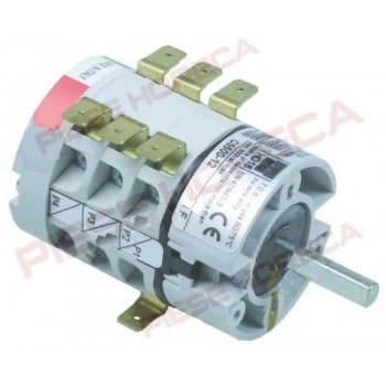 Intrerupator, 4 functii de operare, type HD16X143AR000,  600 V 16 A,  ø ax 6mm