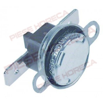 termostat de siguranța bi-metal, distanța gaura 14mm, temperatura  185 °C, 1 pol