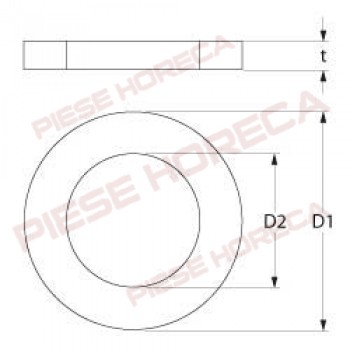 Garnitura fibra pentru rezistenta cu filet de 1½"