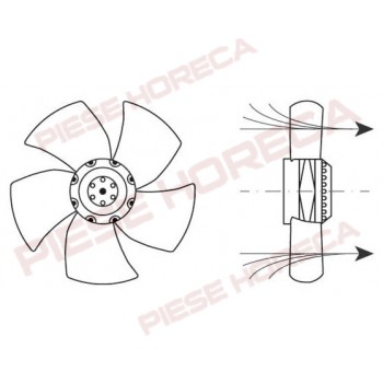 Ventilator vitrina rece, saladete, ROSINOX, alimentare 230V